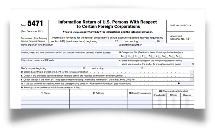 IRS Form 5471 Filing